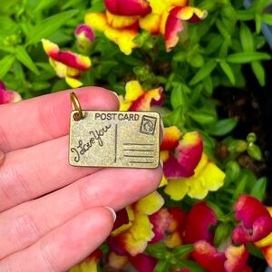I love you postcard charm